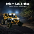 thumbnail image 5 of iRerts 12V Powered Ride on Toys UTV, Kids Ride on Cars with Remote Control, Bluetooth, Music, LED Lights, 4 Wheels Suspension, Kids Cars Electric Vehicles for Boys Girls Ages 3-6 Gifts, Yellow+Black, 5 of 7