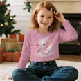 thumbnail image 5 of DISNIMO Axolotl Print Girls Crop Tops Kids Fashion Pullover Sweatshirt Long Sleeve Cropped Hoodie Crewneck Pullover Tops 5-14Y, 5 of 7