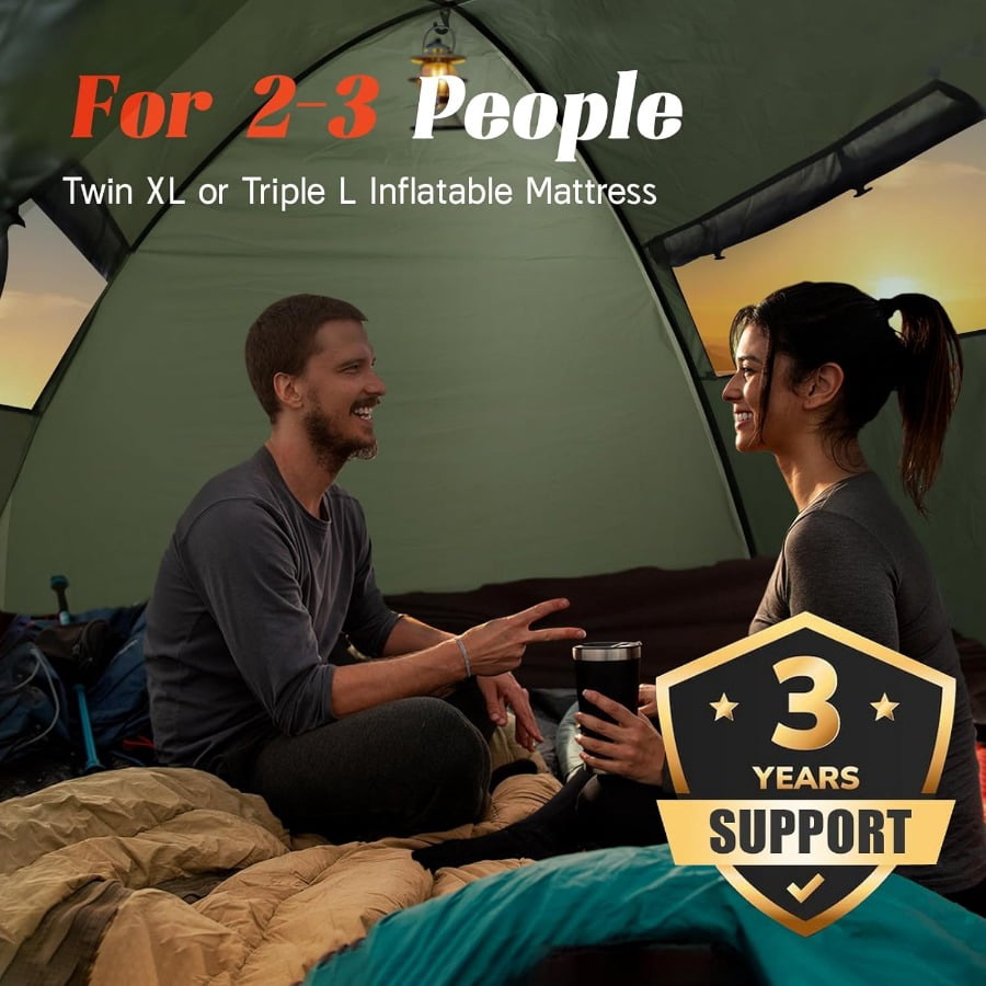 "3-4 Person Dome Tent for Camping with Rainfly | Waterproof & Windproof | Spacious for 2 | Easy Setup | Backpacking Tent for Outdoor Adventure & Backyard Use"