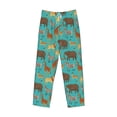 thumbnail image 6 of Uemuo Cute Animals Pattern Men's Wide Leg Palazzo Lounge Pants with Pockets Light Weight Loose Comfy Casual Pajama Pants-XX-Large, 6 of 9