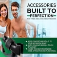 thumbnail image 4 of Adjustable Shower Head Holder, Wall-Mounted Handheld Shower Bracket, Universal Fit for Most Shower Hoses, Suction Or Screw Mount, Chrome by Goohae, Black 8*4, 4 of 7