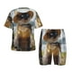 thumbnail image 1 of Balery Cat In Sun Hat Conjunto de Pijama Infantil de Manga Corta con Estampado – Ropa de Dormir de Algodón Suave-Large, 1 of 6