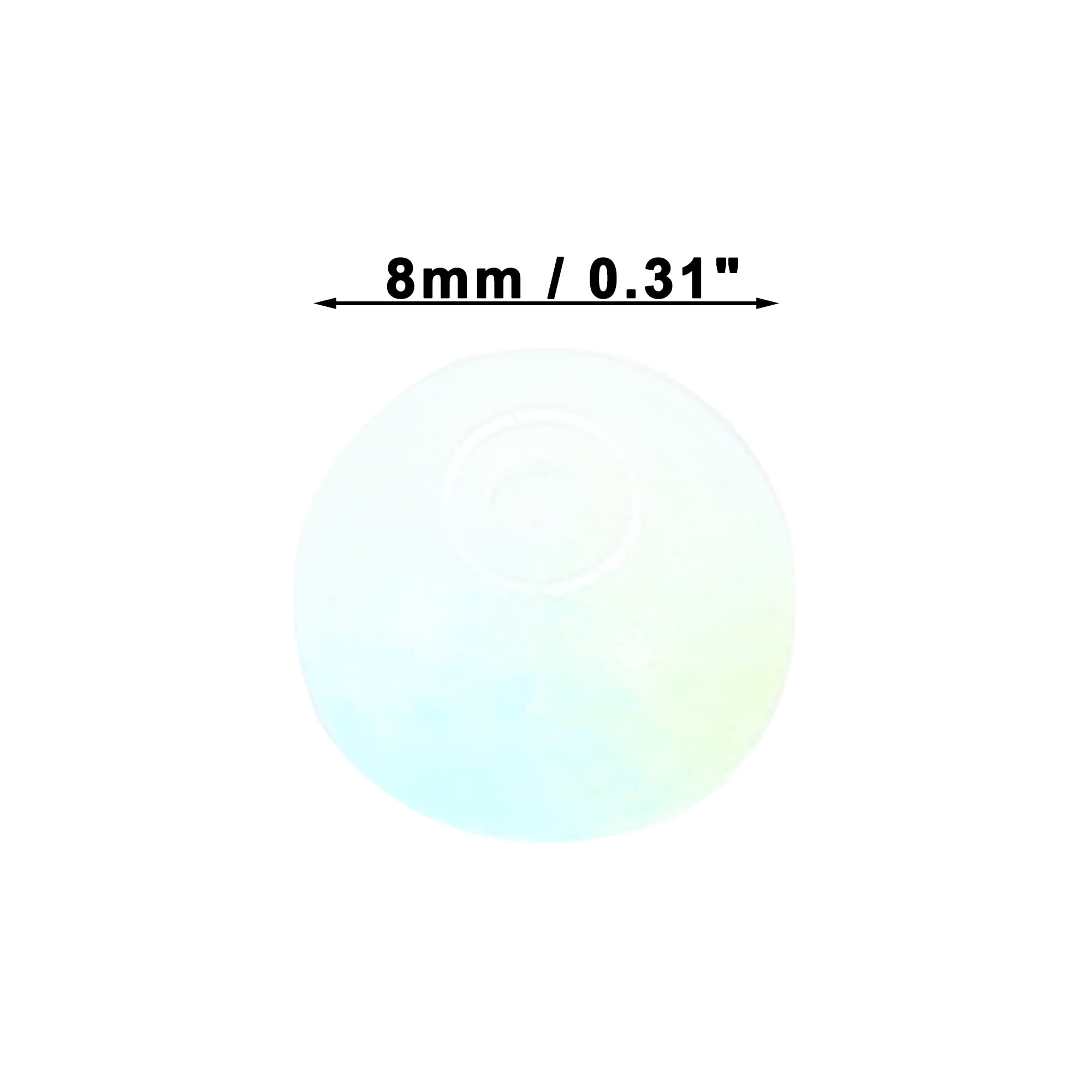 Unique Bargains 8mm Round Glass Beads for Bracelets for Jewelry Making Multicolor 300pcs