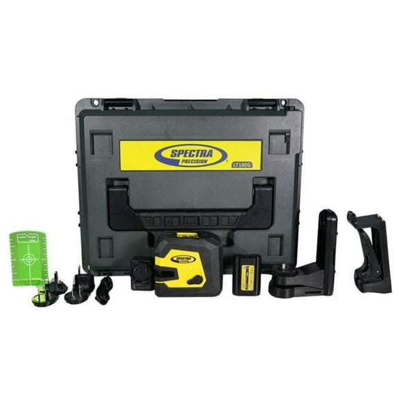 Spectra Precision Lithium 3000 Mah 7.2V Green Beam Cross Line Laser Kit