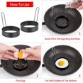 thumbnail image 5 of Paquete de 6 anillos para huevos, anillos redondos de acero inoxidable para cocinar huevos, moldes para hacer huevos para freír antiadherentes, 5 of 5