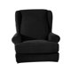 thumbnail image 1 of 2 fundas de poliéster para asiento de sillón, cojines para silla de barbería para boda. Negro, 1 of 9
