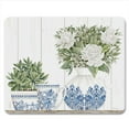 thumbnail image 1 of CounterArt "Flowers In Blue & White Pottery" 3mm Heat Tolerant Tempered Glass Cutting Board 10" by 8", 1 of 8