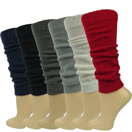 Debra Weitzner Women Leg Warmers Knitted Assorted Knee High Socks Winter 6 Pairs