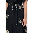 thumbnail image 3 of ellos Women's Plus Size Keyhole-Back Button-Front Shirtdress - 34, Black Floral Print, 3 of 5