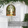 thumbnail image 4 of Halloween Faux Stained Glass Ghost Ornaments Acrylic, Halloween Decor Cute Suncatcher, Cute Ghost Gift for Book Lovers, Gothic Fall Decor for Window, 4 of 15