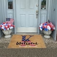 thumbnail image 4 of Zynviq 19.7" X 31.5" Doormats Letter Throw Rug Polyester Rectangular Washable Brown Small Rug for Bedroom, 4 of 6