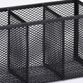 thumbnail image 3 of Portalápices, cesta de almacenamiento organizadora de bolígrafos de malla negra con 3 compartimentos, soportes para brochas de maquillaje, 22,5*9,5*8 cm, 3 of 5