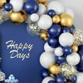 thumbnail image 3 of Navy Blue and Gold Balloon Arch Kit, 102PCS of Blue, Gold, and White Balloons with Confetti Balloons for Party Decorations, Matte Latex Suit_Perfect Gift, 3 of 5