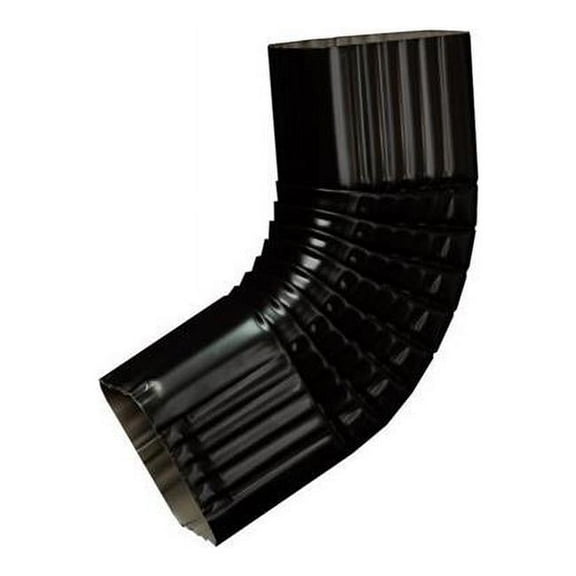 2 x 2 x 3 in. Aluminum B Downspout Elbow, Black