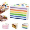 thumbnail image 3 of YWIYIUD 3PCS Soft Rainbow Cake SqueezeToy Slow Rising Sensory Model Stress and Anxiety Reliefing Valentines Day Birthday Gifts PartyFavor for Adults and Teens, 3 of 6