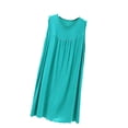 thumbnail image 3 of Night Gowns for Women Plus Size New Nightgown for Women Loose Sleeveless Pleated Sleep Dress Summer Lightweight Round Neck Comfy Nightdress, 3 of 7