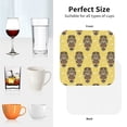 thumbnail image 5 of Leather Coasters with Heat-resistant for Drinks, Indian Style Owl Cup Coasters Cup Pad Mat for Tabletop Protection, Coffee Table, Office Desk and Housewarming Gift, 5 of 5