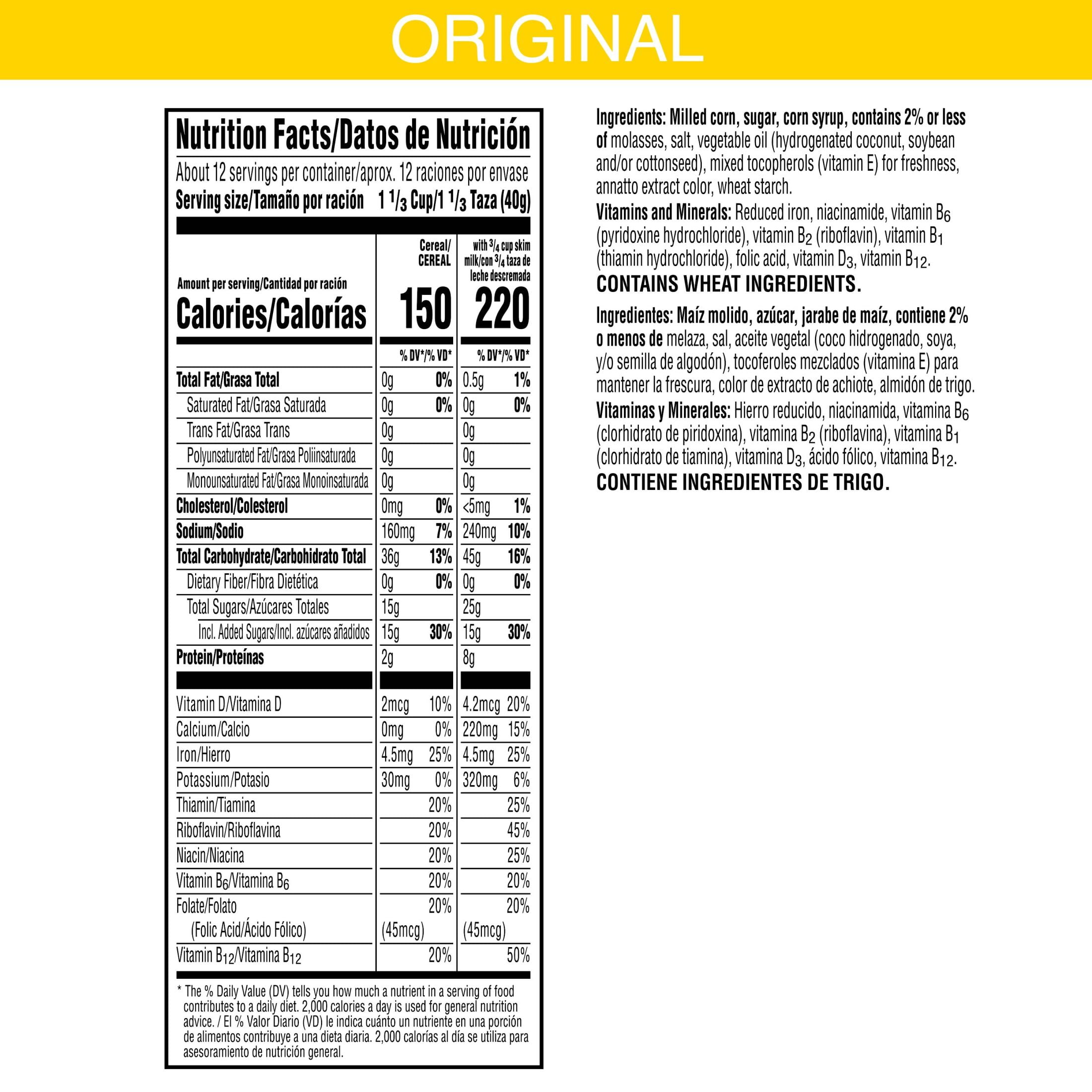 Kellogg's Corn Pops Original Breakfast Cereal, Kids Cereal, 16.4 oz (Pack 2)