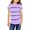 Purple, variant on Langwyqu Girls Casual Short Sleeve Striped T Shirts Kids Loose Tees Size 4-15