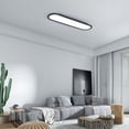 thumbnail image 4 of Garwarm Modern Ceiling Lights, 36W LED Linear Ceiling Lamp,Full Spectrum Long Ceiling Light, 27.6'' Ultra Thin Low Profile Light Fixture for Bedroom Kitchen Closet Hallway, Black/6500K, 4 of 15