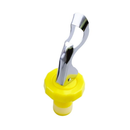 

6Pcs Manual Press Wine Vacuum Sealed Stopper Silicone Leakproof Wine Bottle Cap yellow white