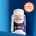 thumbnail image 6 of Vitamatic Vitamin B12 5000 mcg – 60 Fast Dissolve Tablets Berry Flavor – Supports Energy Production & Nervous System Health – Non-GMO, Gluten-Free, 6 of 9