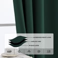 thumbnail image 5 of JIATER Blackout Curtains Set of 2 Panels for Bedroom Living Room Outdoor 42 x 84 in,Thermal Insulated Room Darkening Blackout Curtains with Grommet,Dark Green, 5 of 9