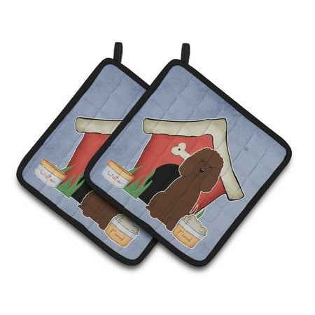 

Carolines Treasures BB2817PTHD Dog House Collection Irish Water Spaniel Pair of Pot Holders
