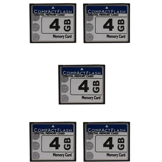 5X Carte Mémoire Flash Compacte Professionnelle 4 Go (Blanc & Bleu), 5 x Carte Flash, Blanc & Bleu