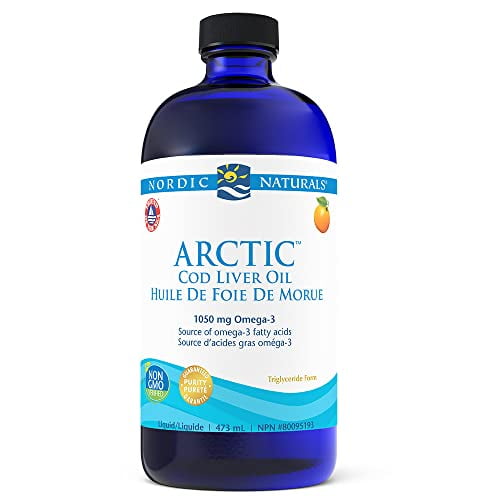 Nordic Naturals Arctic CLO - Cod Liver Oil Promotes Heart and Brain Health (Orange, 473 mL)