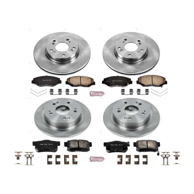 Power Stop KOE6642 Front and Rear Stock Replacement Brake Kit