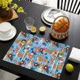 thumbnail image 4 of Basset Hound Dog and Flower Summer Placemats Table Placemats Set Of 4-Linen Kitchen Washable Placemats Table Mats 11.8"x17.7"Non-Slip Heat Resistant, 4 of 6