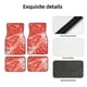 thumbnail image 4 of Fotbe Beef Steaks Juego de 4 Tapetes para Auto con Estampado – Alfombrillas de Goma Reforzada, Diseño Antideslizante, Protección para Todo el Año – Vehículos, Autos, Camionetas y SUVs, 4 of 7