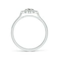 thumbnail image 2 of ANGARA Natural Princess-Cut Diamond Ring with Ornate in 14K White Gold for Women (Size-4.5mm| Color-H| Clarity-SI2) | April Birthstone, Anniversary, Jewelry Gift for Women | Natural Diamond Ring, 2 of 9