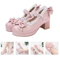 thumbnail image 3 of Tineasur Heeled Trainers Pink Rubber 1 Pair Open Toe Women Daily Wear Spring, 3 of 6