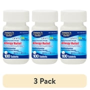 (3 pack) Ohm Loratadine Allergy Relief Tablets, 10 mg Antihistamine, Non-Drowsy 24-Hour Relief for Sneezing & Seasonal Allergies, 100 Count