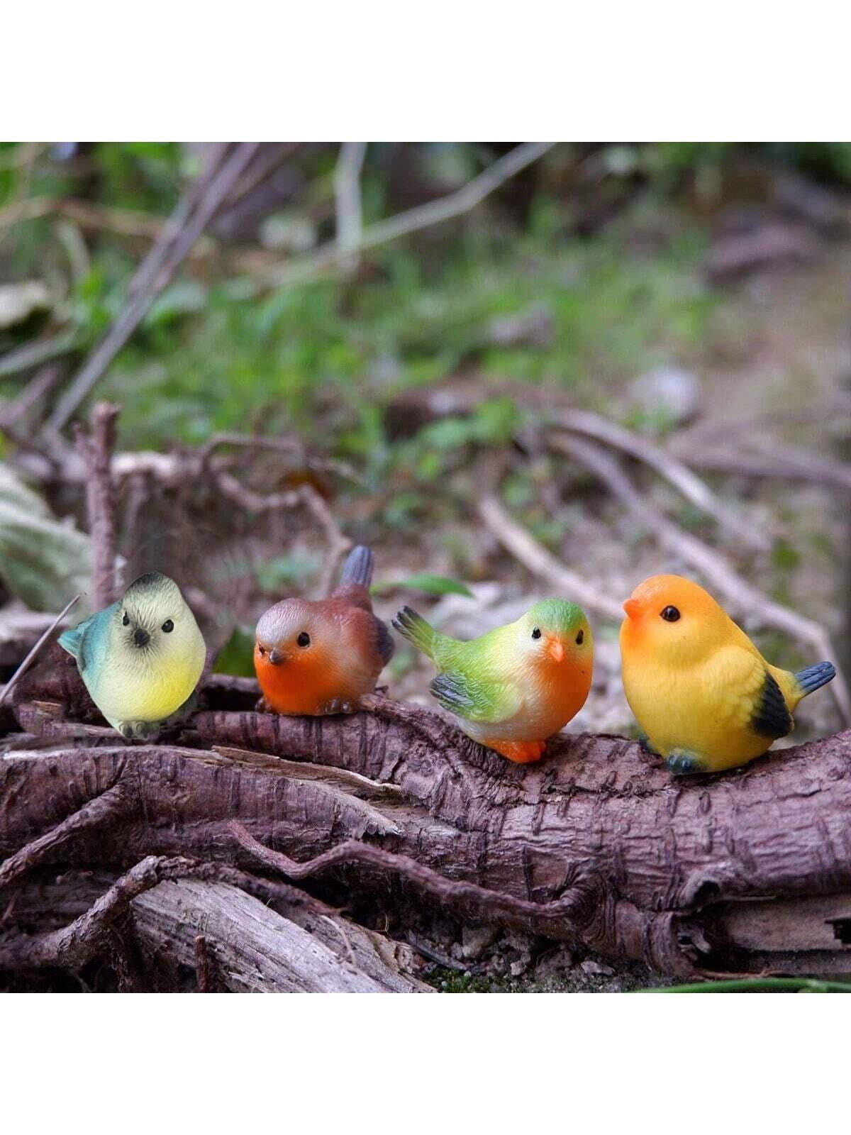 8pcs Small Bird Decor Figurine Miniature Bird Statue Micro Cute – picture 5