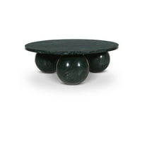 Meridian Furniture Spherical Green Forest Marble Coffee Table