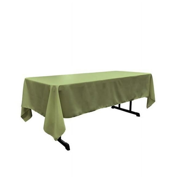 TCpop60x144-SageP19 Polyester Poplin Rectangular Tablecloth - Sage - 60 x 144 in.