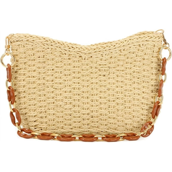 CAILDANL Straw Purse Bag,Woven Handbag,Summer Purse,Raffia Tote CrossBag for Beach Summer Travel