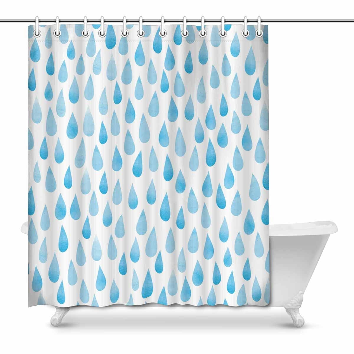 blue bathroom shower curtains