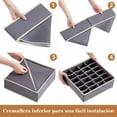 thumbnail image 4 of Organizador De Cajones, 4 Pack Organizadores De Ropa Interior, Caja De Almacenamiento Plegable Multifuncional, Tela No Tejida, Para Clasificar Ropa Interior, Bragas, Calcetines, Gris, 4 of 4