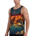 thumbnail image 2 of Pofeuu Colorful Starry Sky Sleep Dog Print Men's Workout Tank Tops Sleeveless Muscle Gym Shirt Quick Dry-3X-Large, 2 of 7