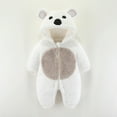 thumbnail image 2 of TAIAOJING Baby Girls' Footed Jumpsuit Boys Long Sleeve Winter Bear Ears Hooded Cartoon Romper Coat Warm 6-9 Months, 2 of 4