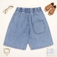 thumbnail image 2 of NIPAXO Boys Denim Shorts Elastic Waist Shorts, Light Blue, 4-5Y, 2 of 6