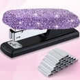 thumbnail image 1 of Grapadora Yexiya Bling Crystal, color morado, 11,5 x 3 cm, elegante, 1 of 7