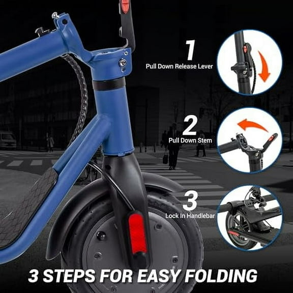 Phantomgogo Electric Scooter for Adults Scooter Foldable E-Scooter with Powerful Motor 15.5 Mph, Intelligent Light, Eco-Friendly, Perfect for Adult Commuters UL 2272 Certified