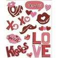 thumbnail image 3 of Serafina Home Valentines Vinyl Window Clings: Fun Kids Design with Hearts Hug Kiss XO and More, 4 Sheets (Fun), 3 of 5