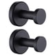 thumbnail image 1 of Gancho para toallas de baño, paquete de 2, perchero redondo de acero inoxidable, ropa de cocina decorativa contemporánea (negro mate), 1 of 5