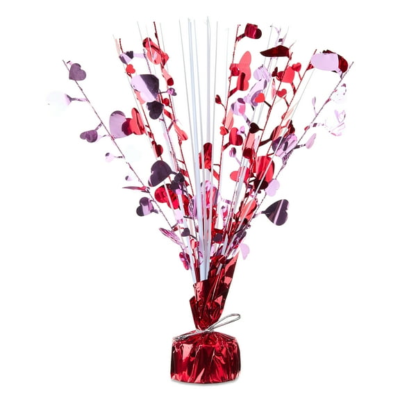 Hearts Foil Spray Centerpiece, Red, 11", Valentine's Day by Way To Celebrate